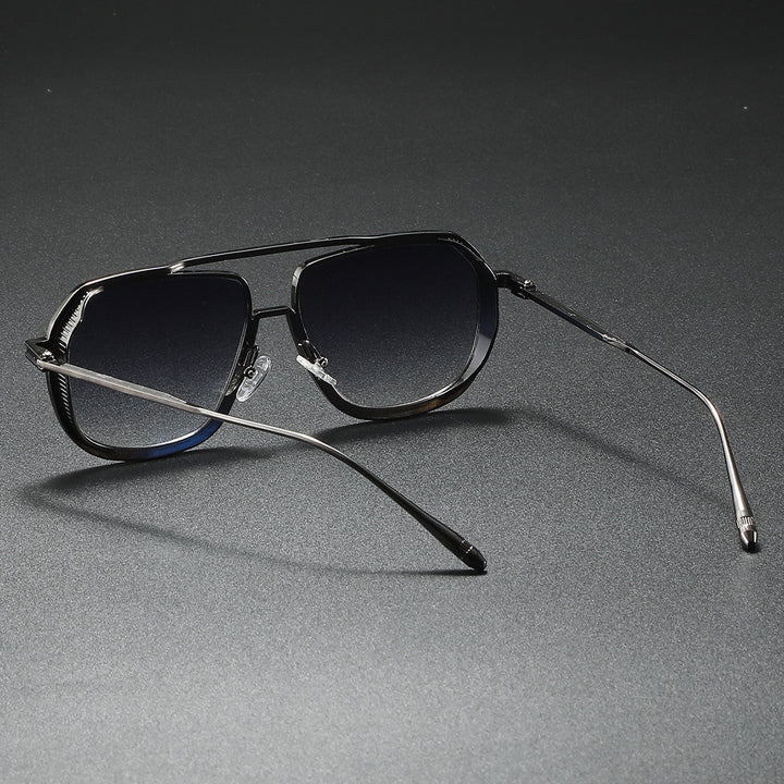Dame Elegant solbrille med kantet metallramme Luvikno