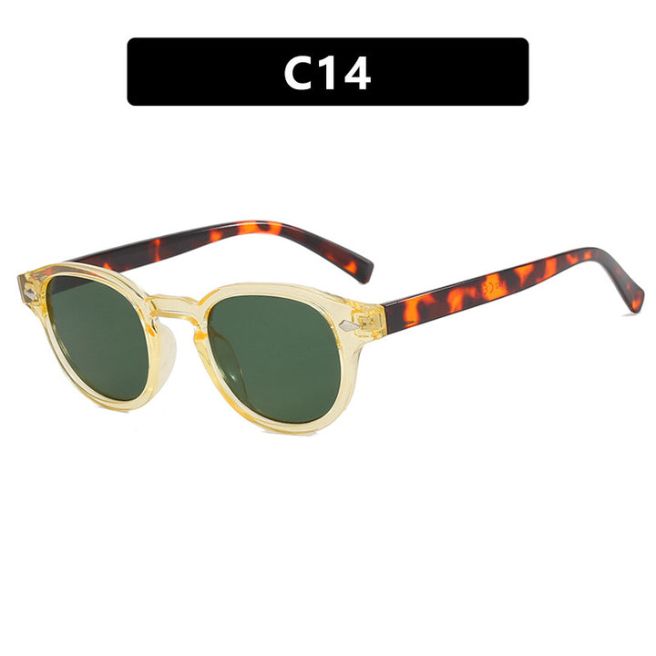 Dame rund solbrille med elegant design og UV-beskyttelse Luvikno
