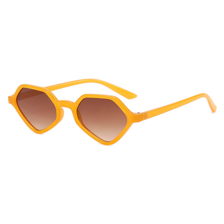 Dame Geometrisk Design-solbrille med speilte glass Luvikno