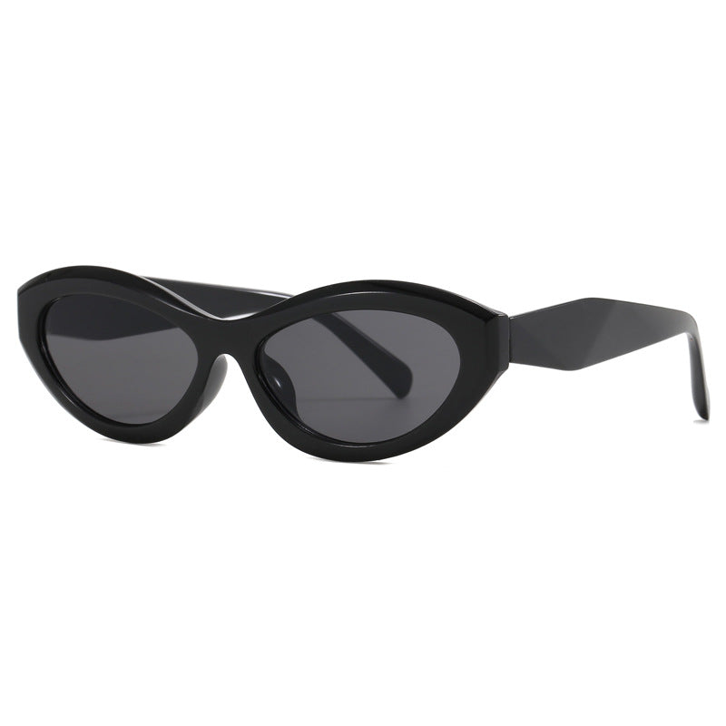 Dame cat-eye solbriller med bred ramme og UV-beskyttelse Luvikno