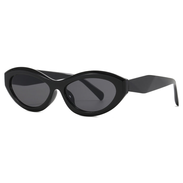 Dame cat-eye solbriller med bred ramme og UV-beskyttelse Luvikno