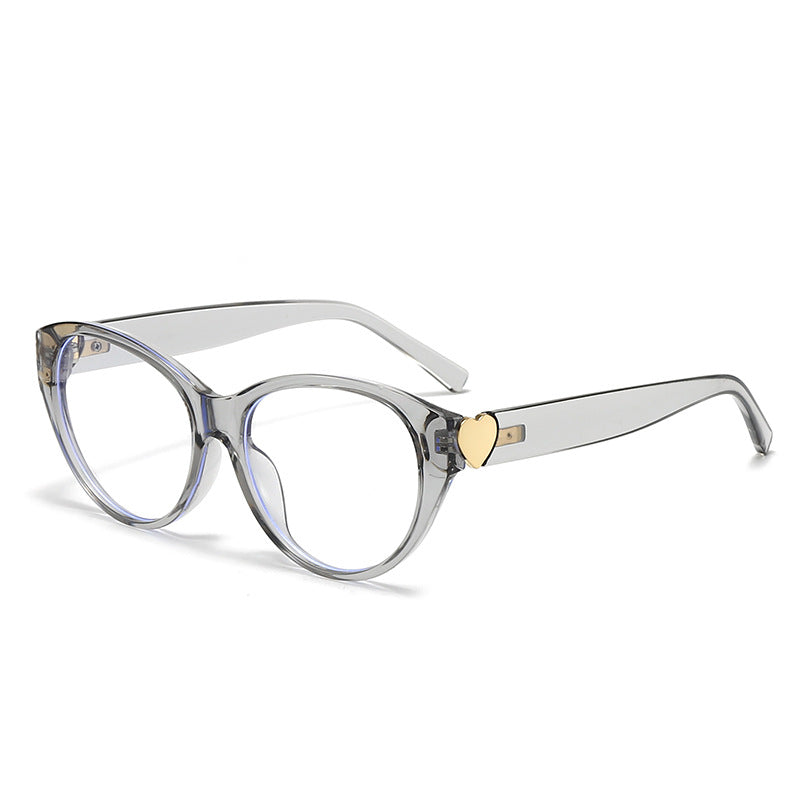 Dame Cat-Eye solbriller med hjerte-motiv Luvikno