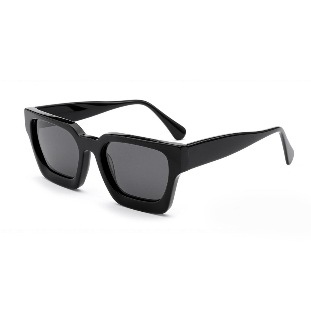 Dame firkantet solbrille med innovativ ram og polariserte glass Luvikno