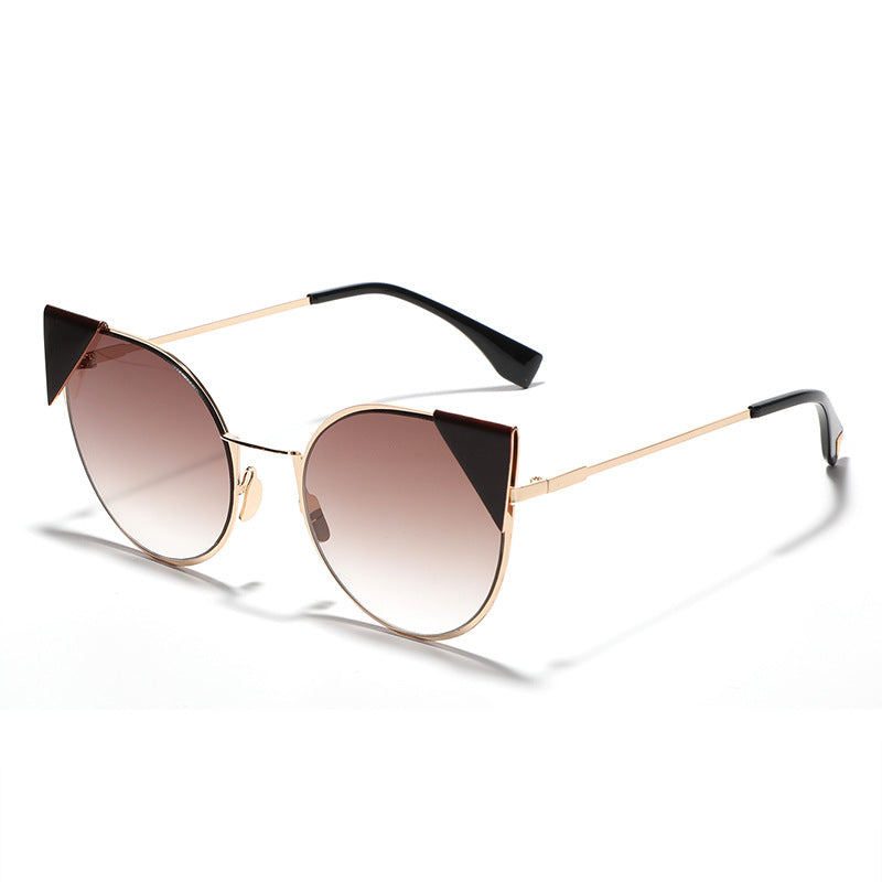 Dame moter Cat-Eye solbriller med stilige aksenter Luvikno