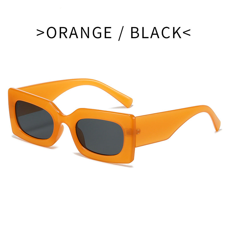 Dame Fashion-solbrille i moderne firkantet design Luvikno