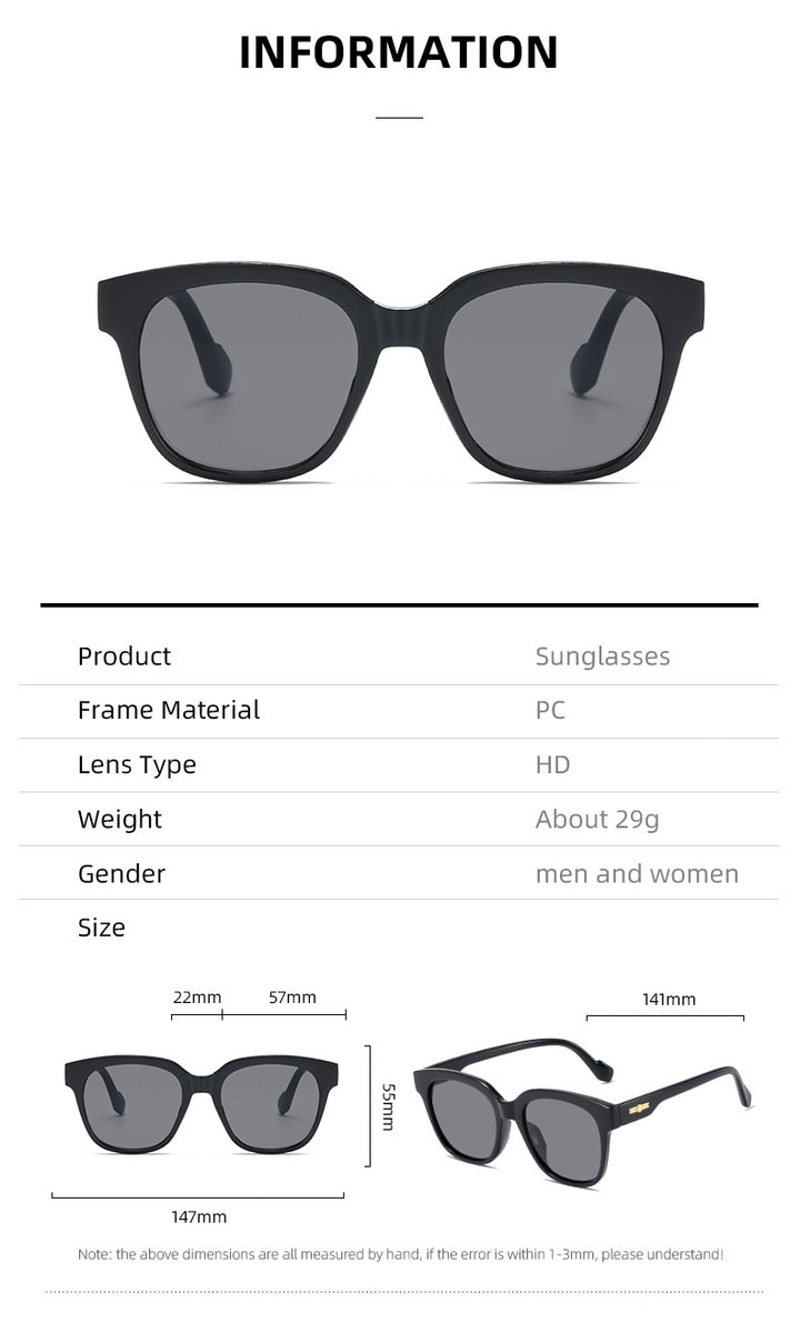 Damer klassisk solbrille med moderne oversized ramme Luvikno
