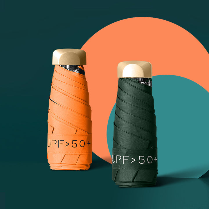 Kvinne UV-beskyttende sammenleggbar paraply med innovativt design Luvikno