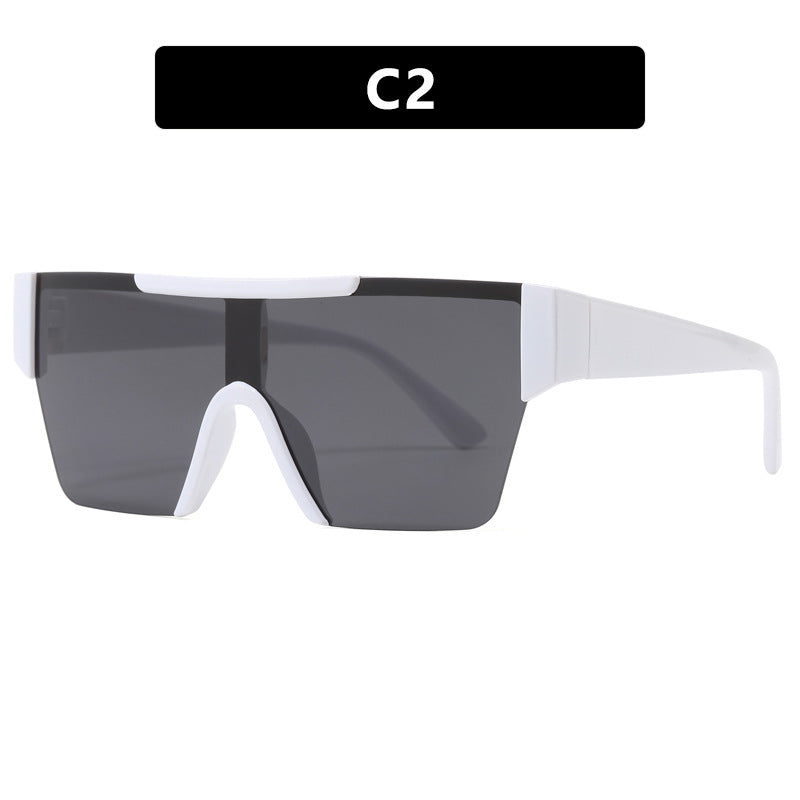Dame futuristisk sportssolbrille med UV-beskyttelse og bred glassflate Luvikno
