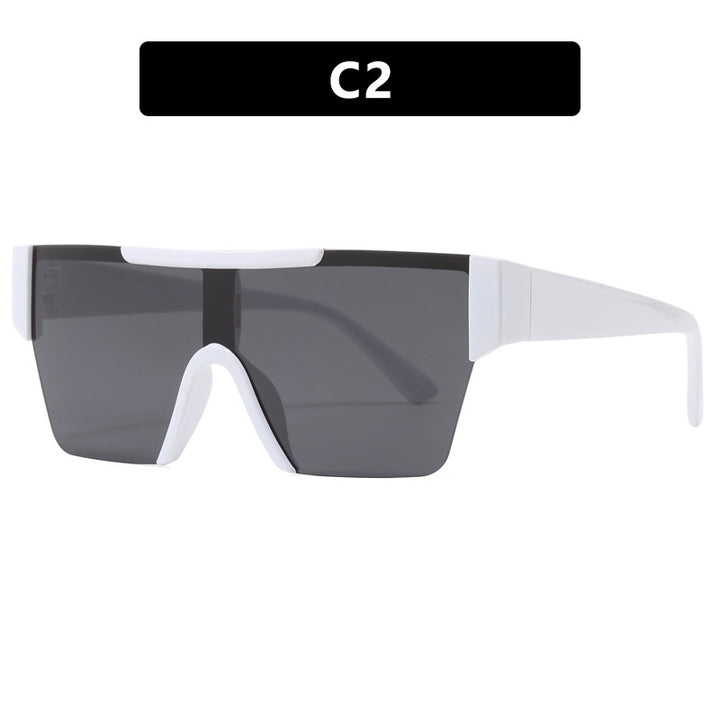 Dame futuristisk sportssolbrille med UV-beskyttelse og bred glassflate Luvikno