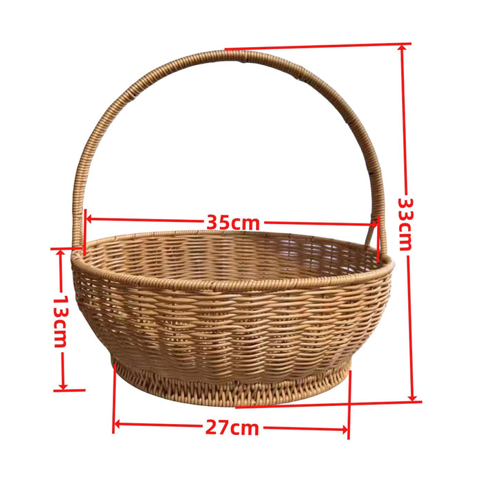Dame håndlaget rattan kurv med håndtak Luvikno