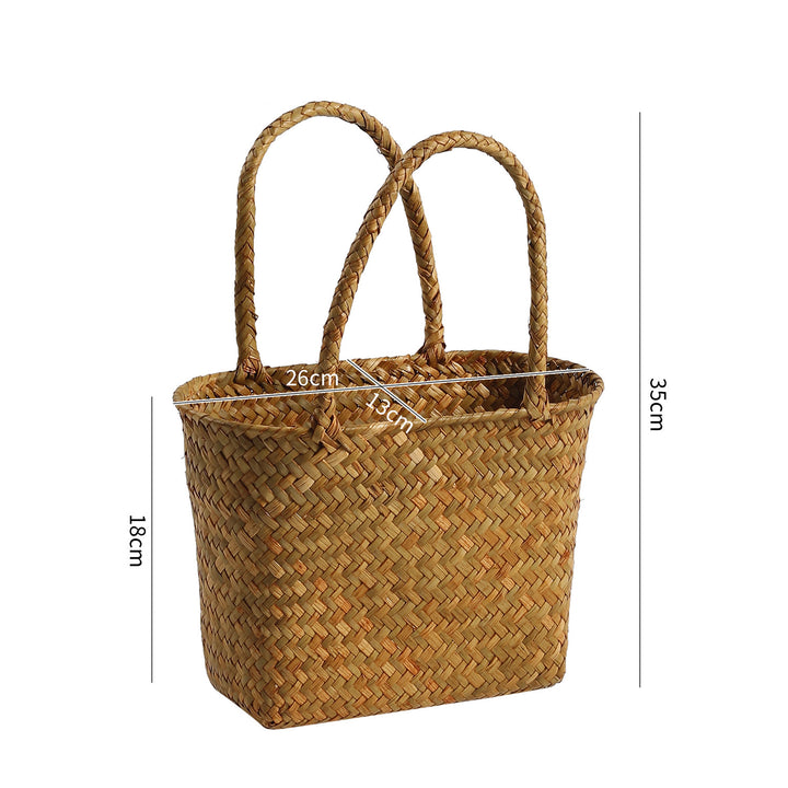 Unisex handlebag laget av flettet naturmateriale Luvikno