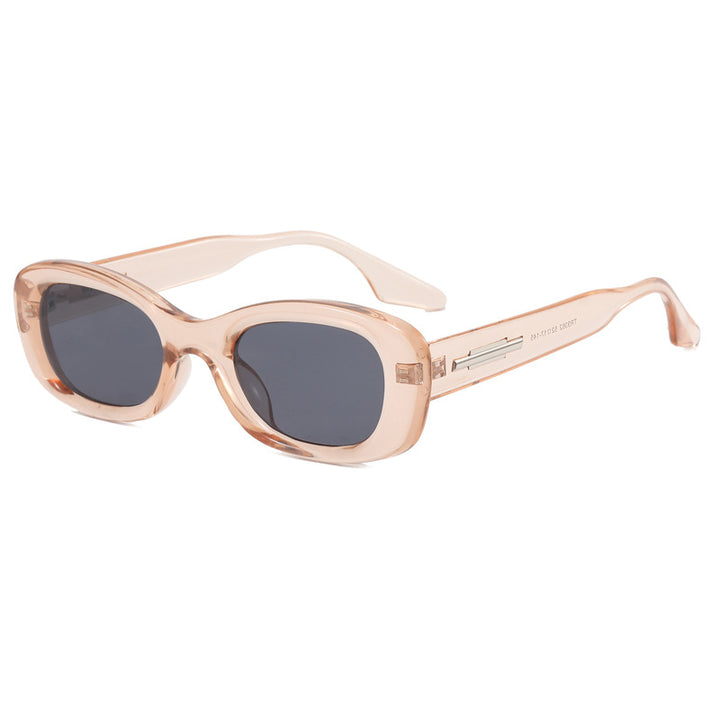 Dame trendy retro-solbriller med bred ramme Luvikno