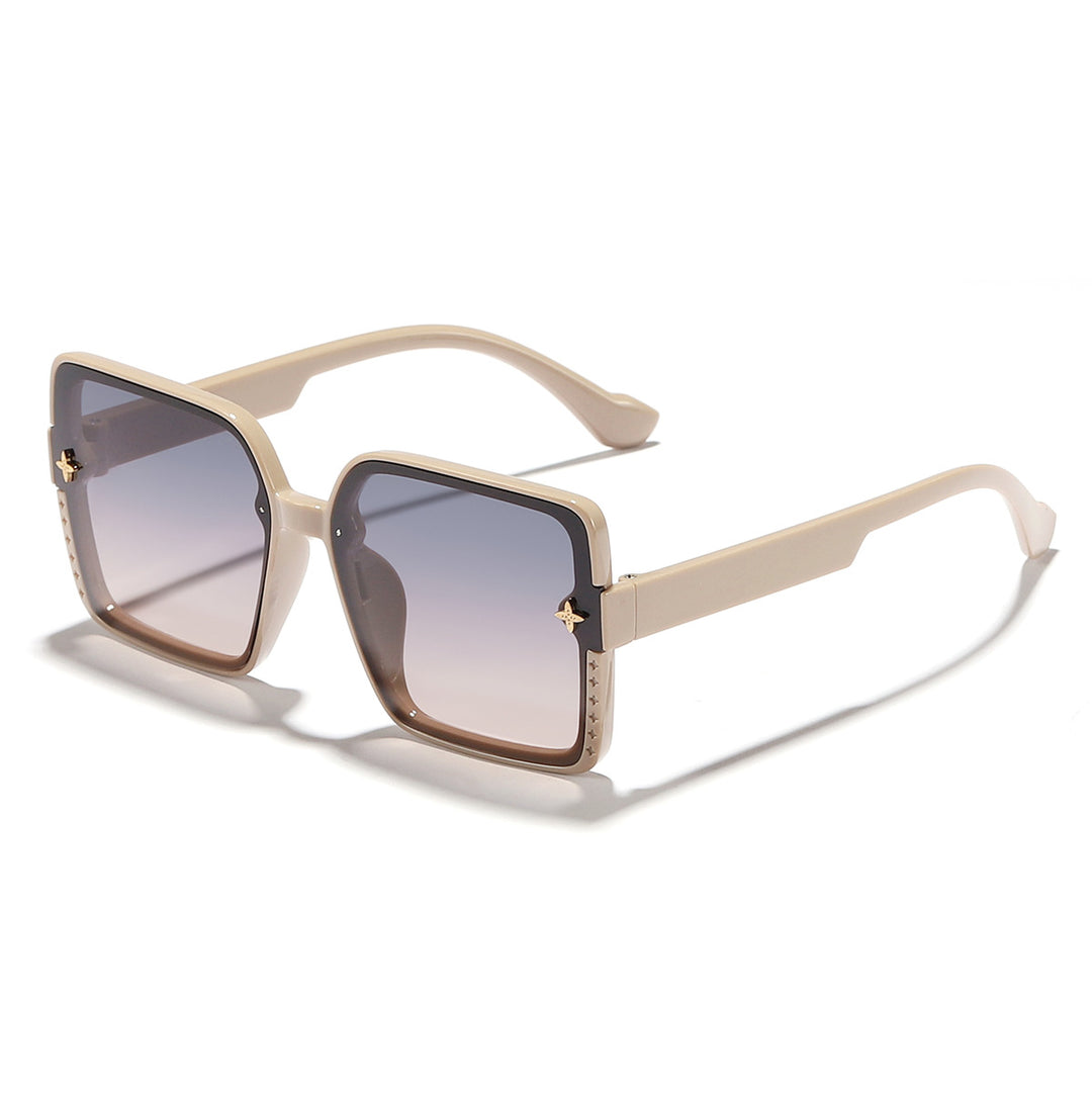 Dame kvadratisk solbrille med høykvalitets rammedesign og UV-beskyttelse Luvikno