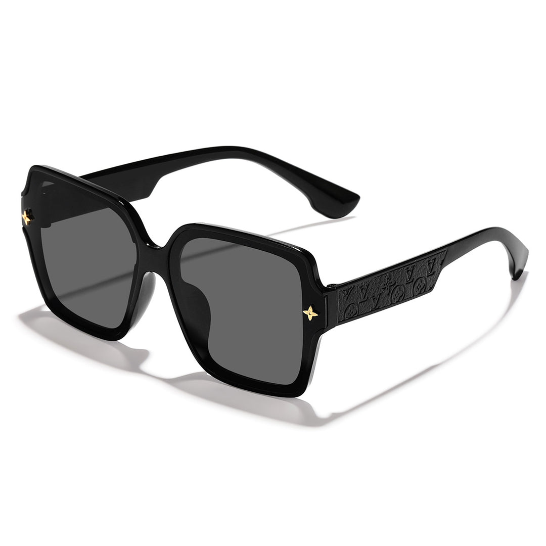Dame stilige oversized solbriller med moderne ramme Luvikno