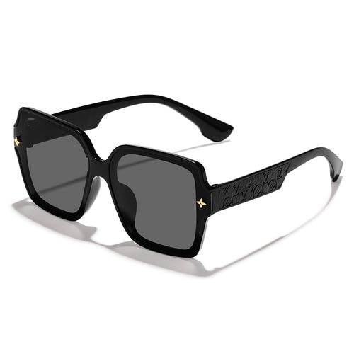 Dame stilige oversized solbriller med moderne ramme Luvikno