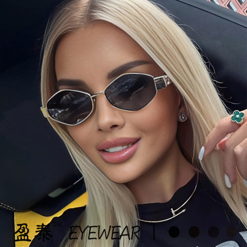 Damer geometrisk Cat-Eye solbriller Luvikno