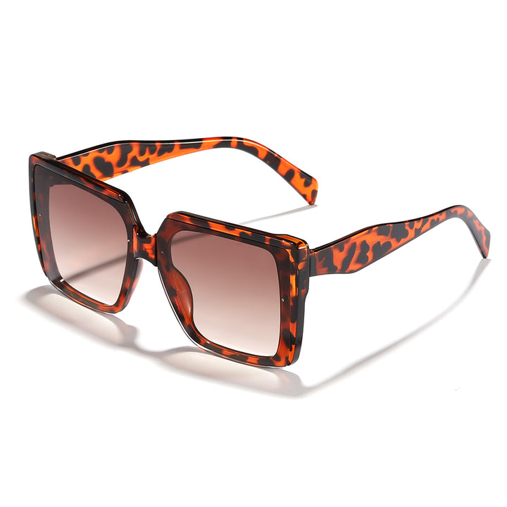 Dame oversized solbrille i trendy kvadratdesign Luvikno
