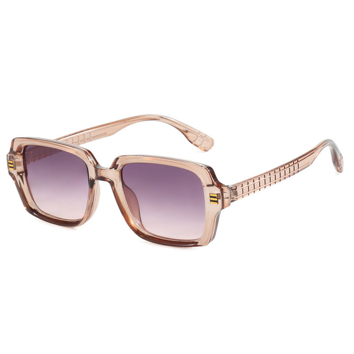 Dame trendy firkantet solbrille med strukturert ramme Luvikno