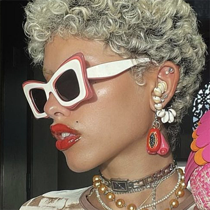 Dame oversized solbrille i ekstravagant design Luvikno