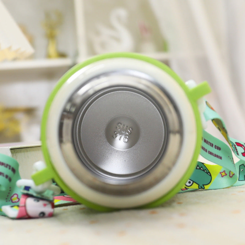 Dame Isolert Drikkeflaske med søtt froskedesign og praktisk bærerem Luvikno