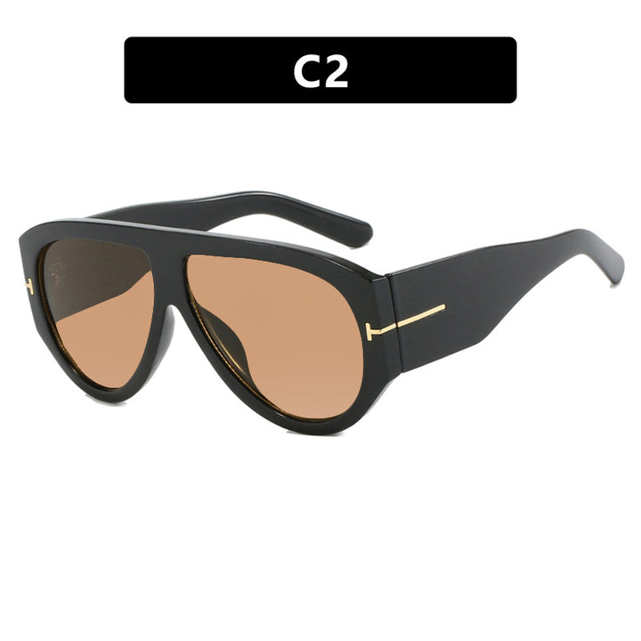 Dame Geometrisk Solbrille med moderne ramme og polariserte glass Luvikno