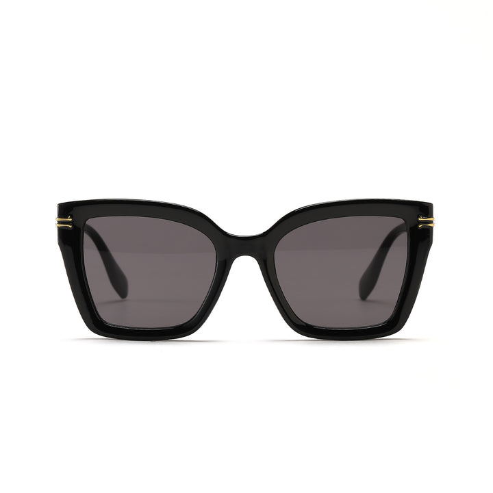 Damer trendy kvadratisk solbrille med elegant ramme Luvikno