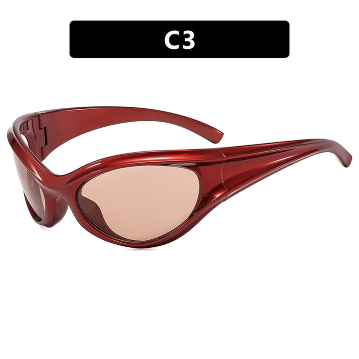 Dame sporty solbrille med aerodynamisk design Luvikno