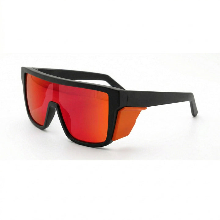 Dame sport solbriller i moderne design med bred ramme og polariserende linser Luvikno