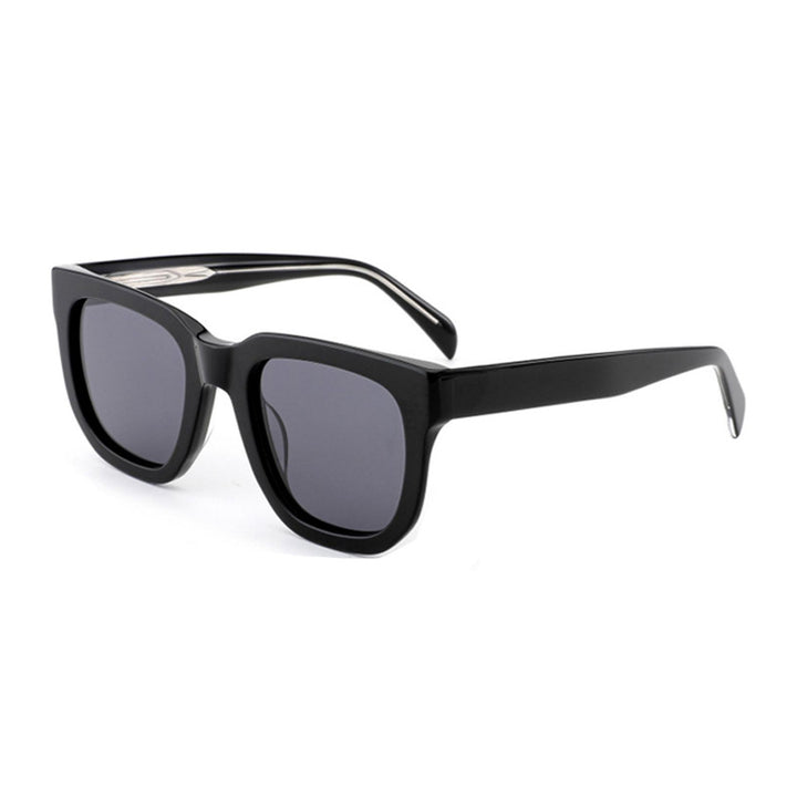 Dame trendy solbriller med robust plastramme og brune glass Luvikno
