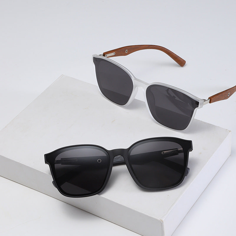 Dame stilige oversized solbriller med treakenter Luvikno