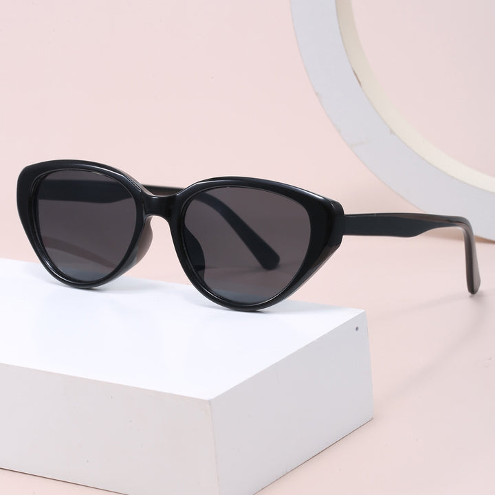 Dame Cat-Eye Solbriller med trendy leopardmønster Luvikno