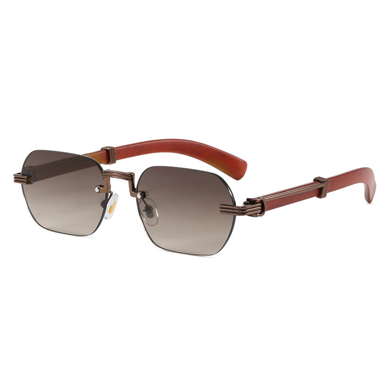 Damer Geometrisk Designer-solbrille med luksuriøs metallramme Luvikno