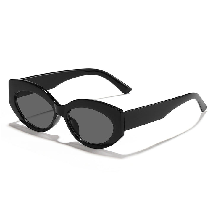 Dame Cat-Eye solbriller med lekent gjennomsiktig design Luvikno