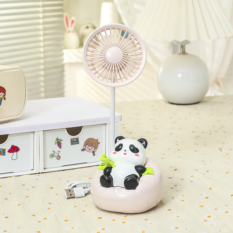Dame Bærbar Mini-vifte med søtt panda-design Luvikno