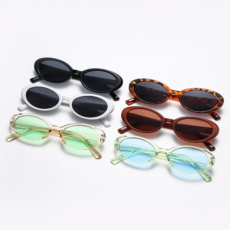 Dame elegant Cat-Eye solbriller med unik dyreprint Luvikno