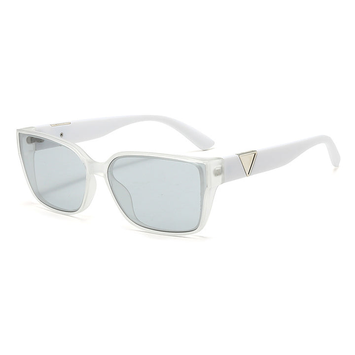 Dame Oversized kvadratisk solbrille med elegante detaljer Luvikno