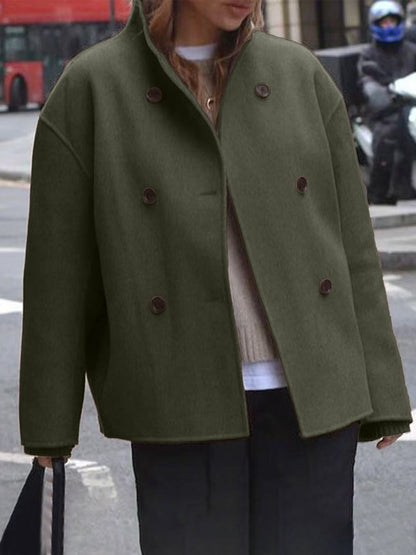 Luvik | Muoti oversized takki napilla suljettuna