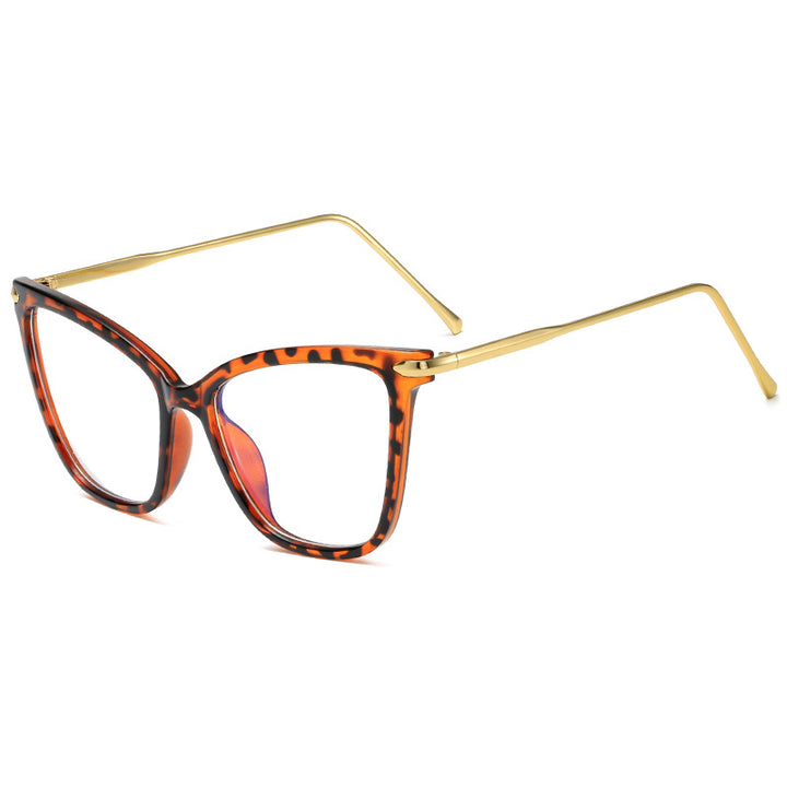 Dame Cat-Eye Briller med filigran metallramme Luvikno