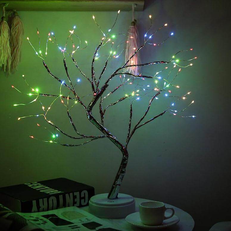 LED Bordlampe med Fargerike Tre Lys Luvikno