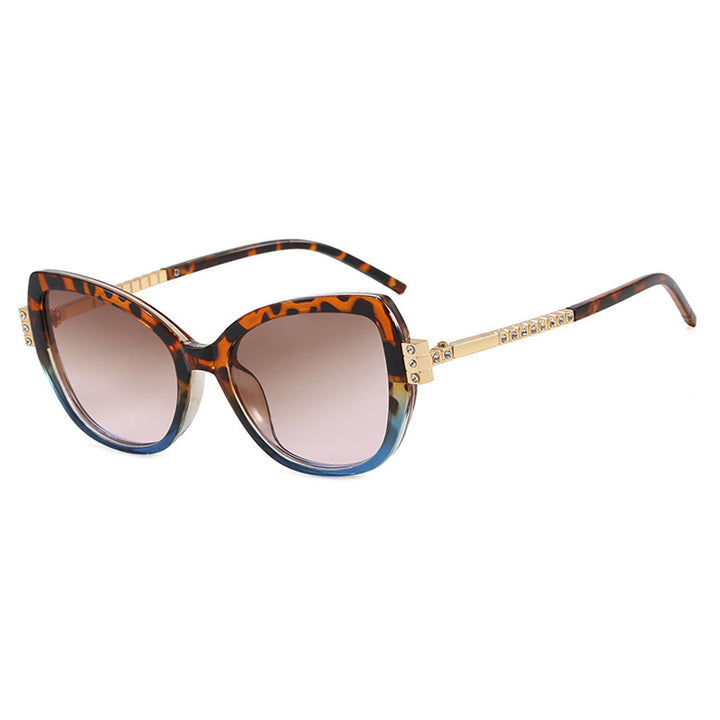 Dame oversized solbrille med beskyttende UV-filter og elegante aksenter Luvikno
