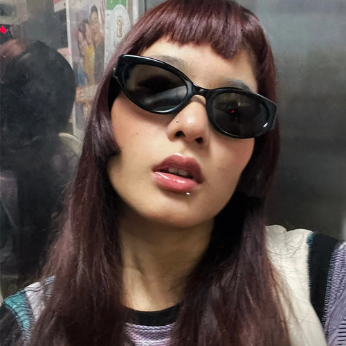 Damer moteriktig Cat-Eye solbrille med trendy ramme og UV-beskyttelse Luvikno