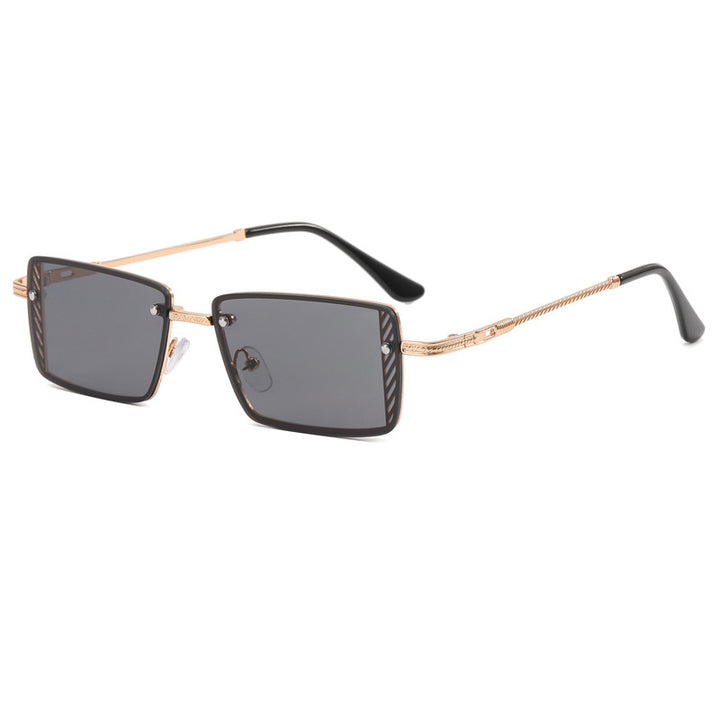 Dame Elegant kvadratisk solbrille med raffinerte rammedetaljer Luvikno