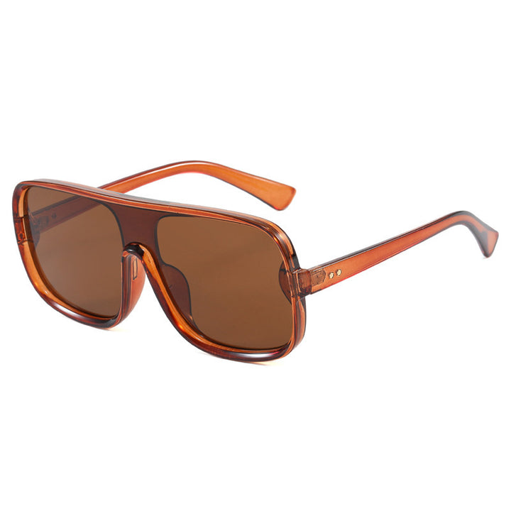 Dame moteriktig Shield-solbrille med innovativ design Luvikno