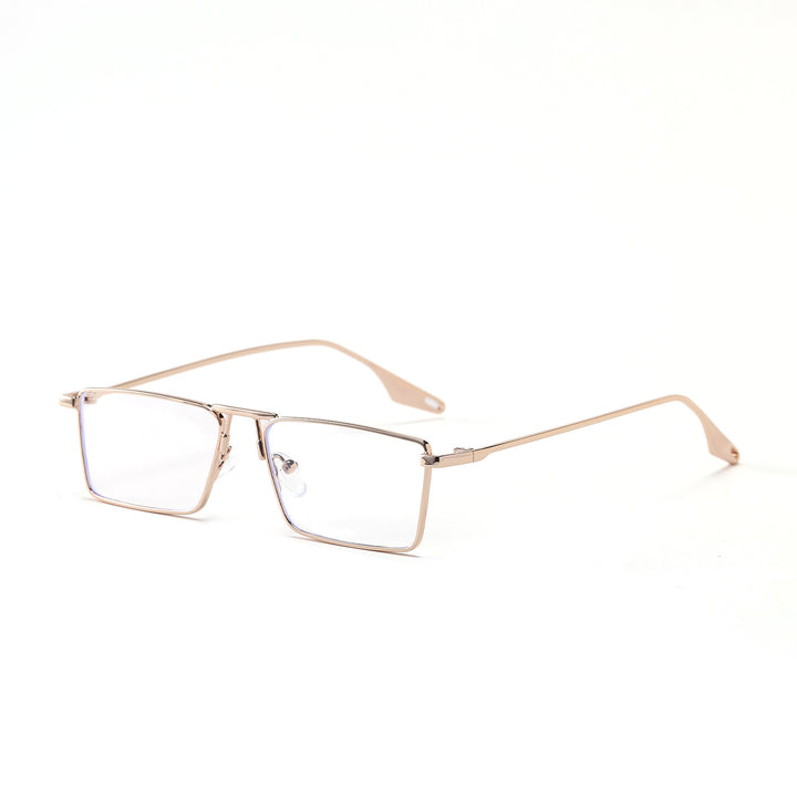 Dame elegant firkantet solbrille med smal metallramme og UV-beskyttelse Luvikno
