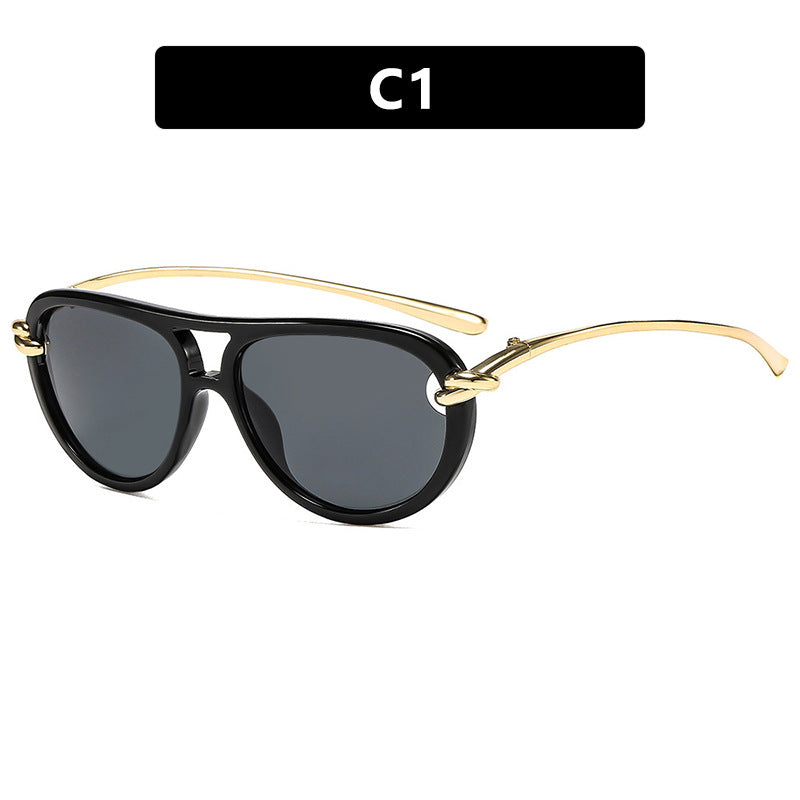 Dame Retro-solbrille med elegant ramme og polariserte linser Luvikno