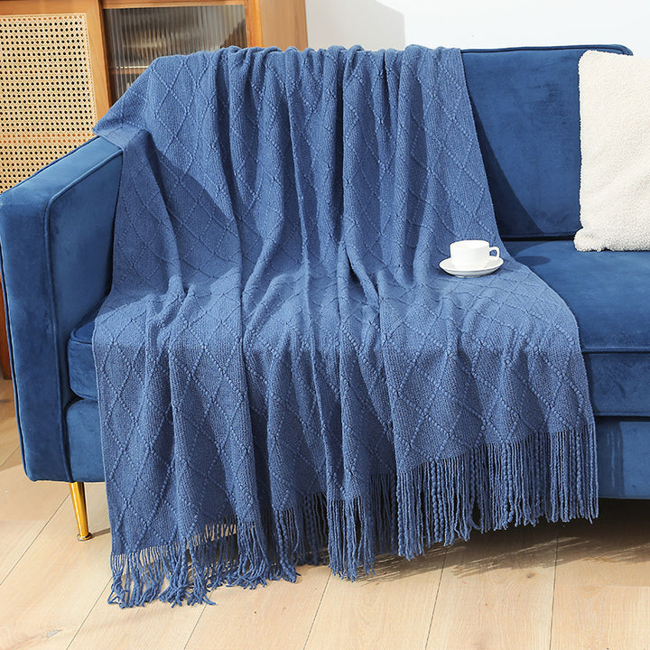 Damer cozy strikket teppe Luvikno