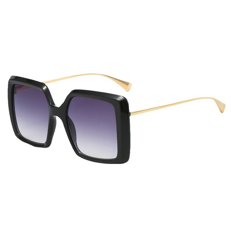Dame oversized solbriller med stilrent geometrisk design Luvikno