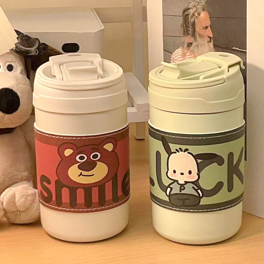 Dame Isolerende drikkekop med lyst dyremotiv Luvikno