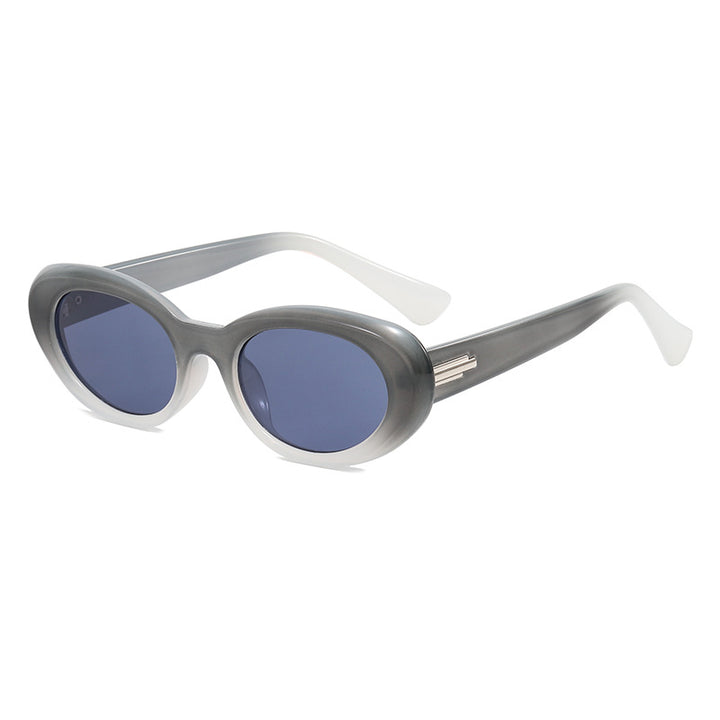 Dame elegant ovalformet solbrille med høykvalitets glass Luvikno