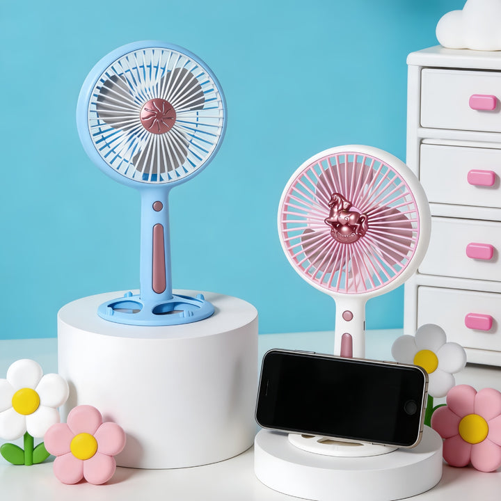 Dame Bærbar Mini-Ventilator med kreativt Dyredesign Luvikno